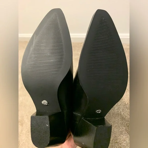 NEW Zara Sold Out Knee High Embroidered Leather Cowboy Boots (Size 8) - Picture 4 of 7